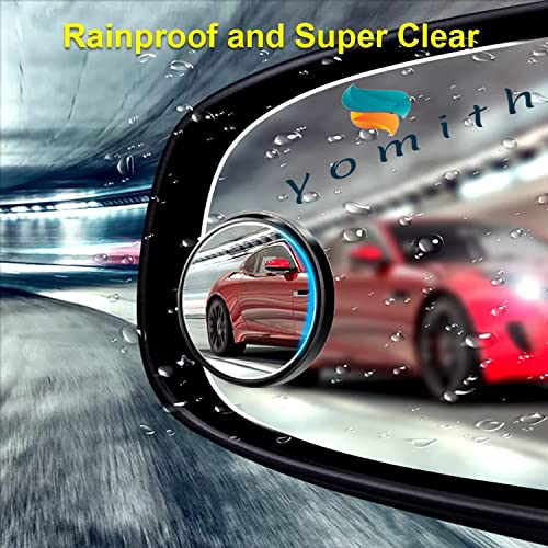 YOMITH Car Blind Spot Mirror Round, 360° Rotatable Convex Rear View Mirror, Adjustable Wide-angle Blind Spot Mirror for Universal Car, Suvs, Truck (PACK OF 2, SILVER) - Image 4