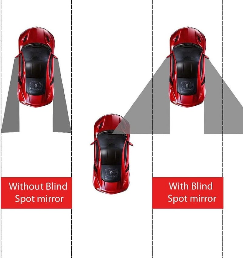 YOMITH Car Blind Spot Mirror Round, 360° Rotatable Convex Rear View Mirror, Adjustable Wide-angle Blind Spot Mirror for Universal Car, Suvs, Truck (PACK OF 2, SILVER) - Image 5
