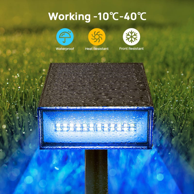Consciot Solar Spotlight Outdoor Waterproof, Multicolored Solar Outdoor Lights, IP65 Waterproof Solar Spot Light for Yard Chritmas Garden Tree,2 Pack - Image 5