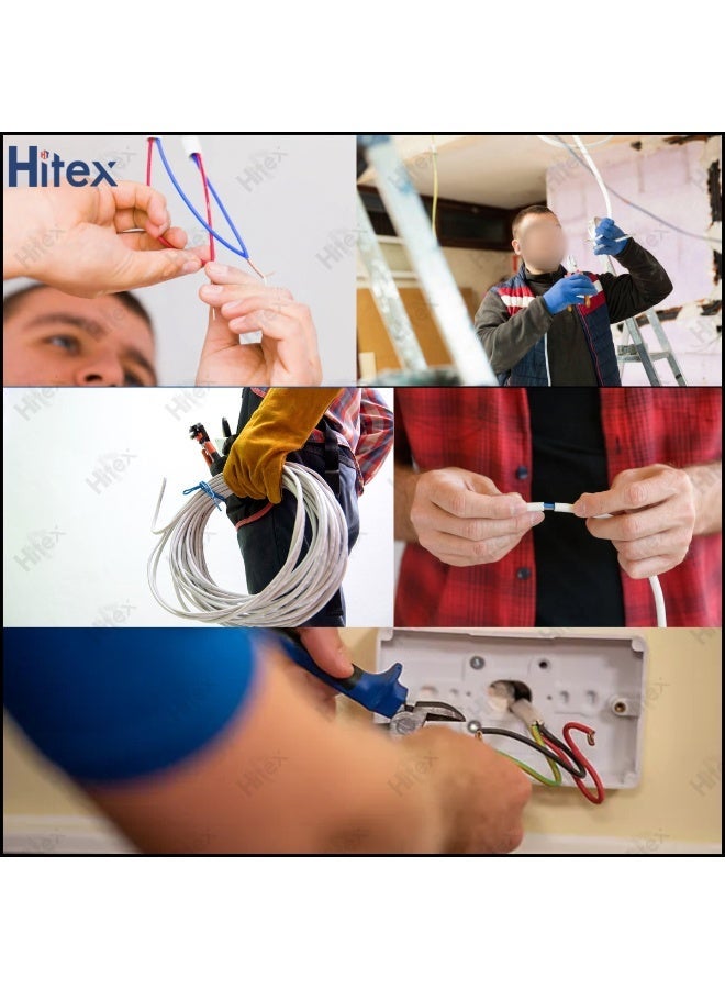 هيتكس كابل نحاسي مسطح ثنائي النواة من مادة البولي فينيل كلوريد (PVC) مرن، 0.75 مم | سلك كهربائي معزول بالمطاط للاستخدام المنزلي والصناعي | موصلية عالية، متين (أبيض) - Image 3