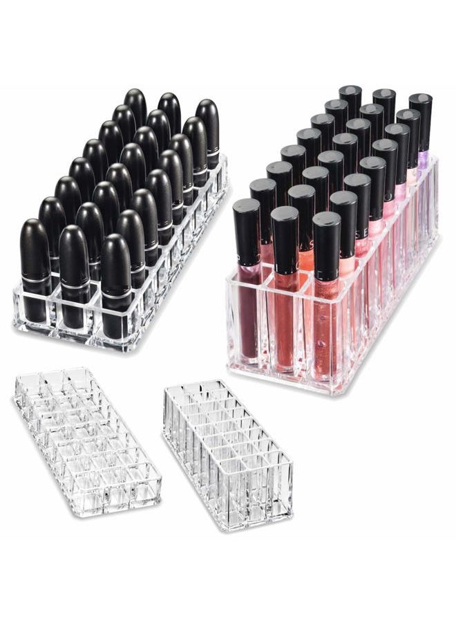 BY ALEGORY byAlegory Acrylic Lipstick & Acrylic Lip Gloss Organizer 48 Space Beauty Cosmetic Storage - Clear  - Image 1