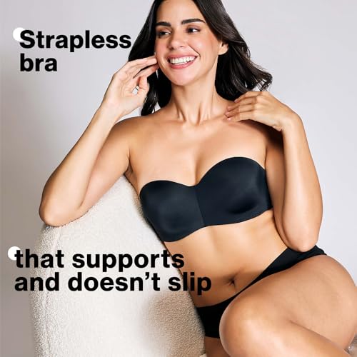 NYKD (NYB027 Padded & Wired Ultimate Multiway Strapless Bra for Women | Anti Slip Bra with Seamless Neckline & Soft Detachable Straps - Black (38D) - Image 2