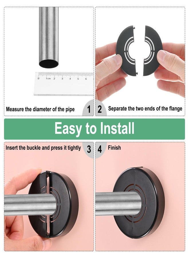 M METERXITY 2-Pack Cuttable Wall Split Flange, for 0.8/1/1.2 Inch(20/25/32mm) OD Pipe ABS Escutcheon Plate Round Plumbing Cover Plates for Water Pipe/Faucet [0.8" Height, Silver Tone] - Image 4