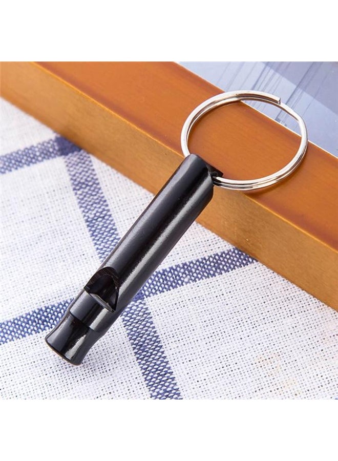 Generic Outdoor Metal Whistle Pendant With Keychain Keyring For Survival Emergency