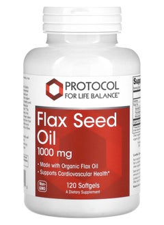 Protocol For Life Balance Flax Seed Oil 1000 mg 120 Softgels 