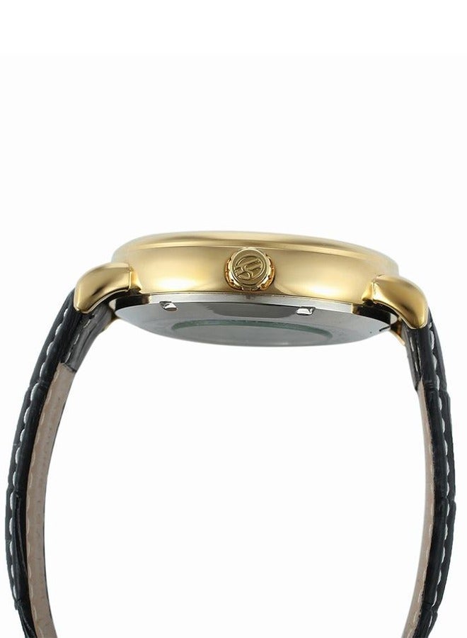 FORSINING Forsining Retro Mechanical Watch - Gold Case with Black Strap, Skeleton Dial with Roman Numerals, Semi-Automatic Movement, Classic Vintage Style for Daily Wear & Special Occasions  - Image 5