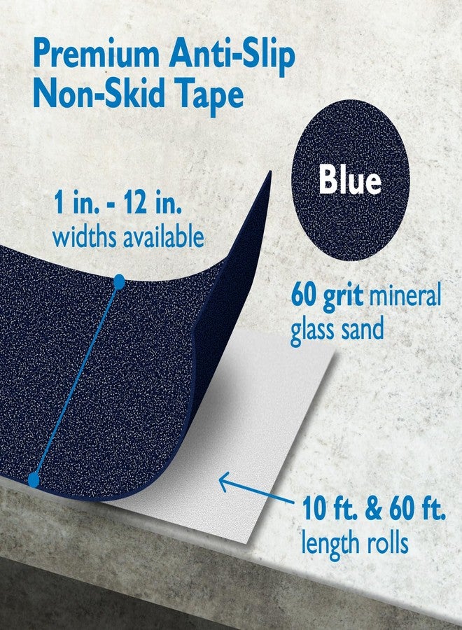 FindTape AST-35 Solid Colors Anti-Slip Non-Skid Tape, 4 in. x 10 ft. (Blue) - Image 2