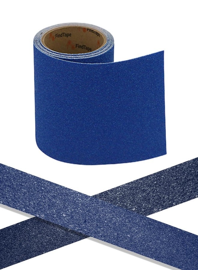 FindTape AST-35 Solid Colors Anti-Slip Non-Skid Tape, 4 in. x 10 ft. (Blue) - Image 1