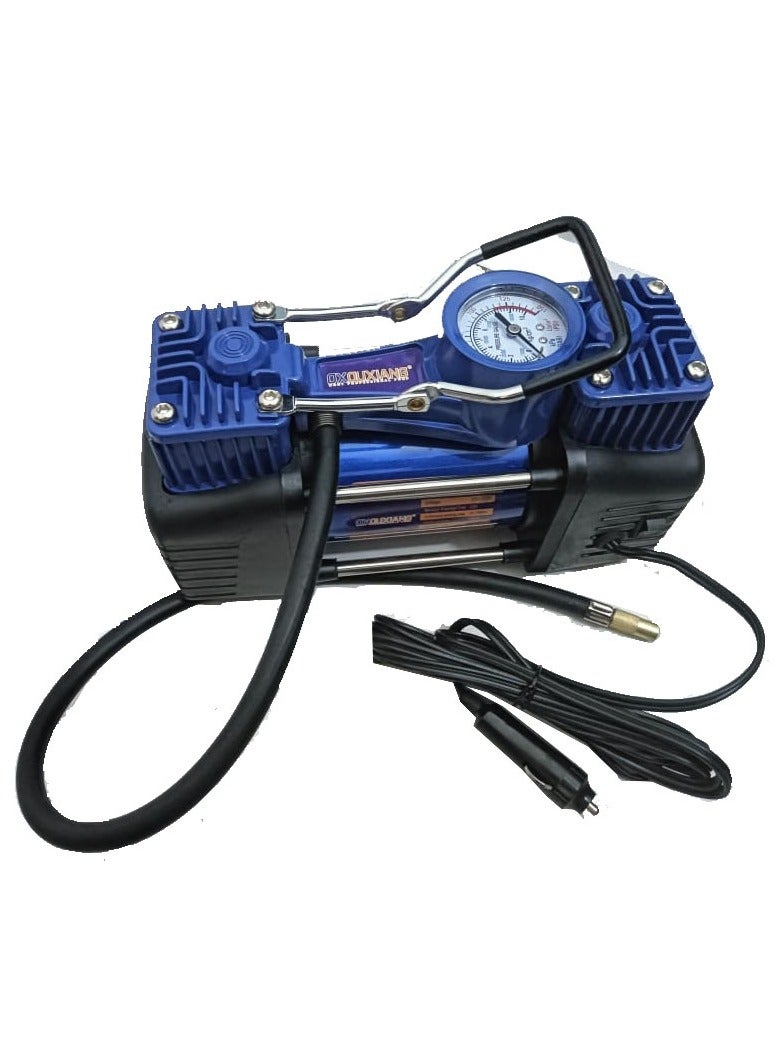 Generic Heavy Duty Double 30mm Cylinder Tyre Inflator , Portable Air Compressor for Car, 150 PSI Tyre Air Pump with LED Light, Digital Pressure Gauge Tire Inflator - Professional for SUV, Off-Road Vehicles etc..  - Image 1