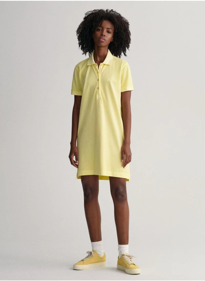غانت Gant Sunfaded Piqué Polo Dress