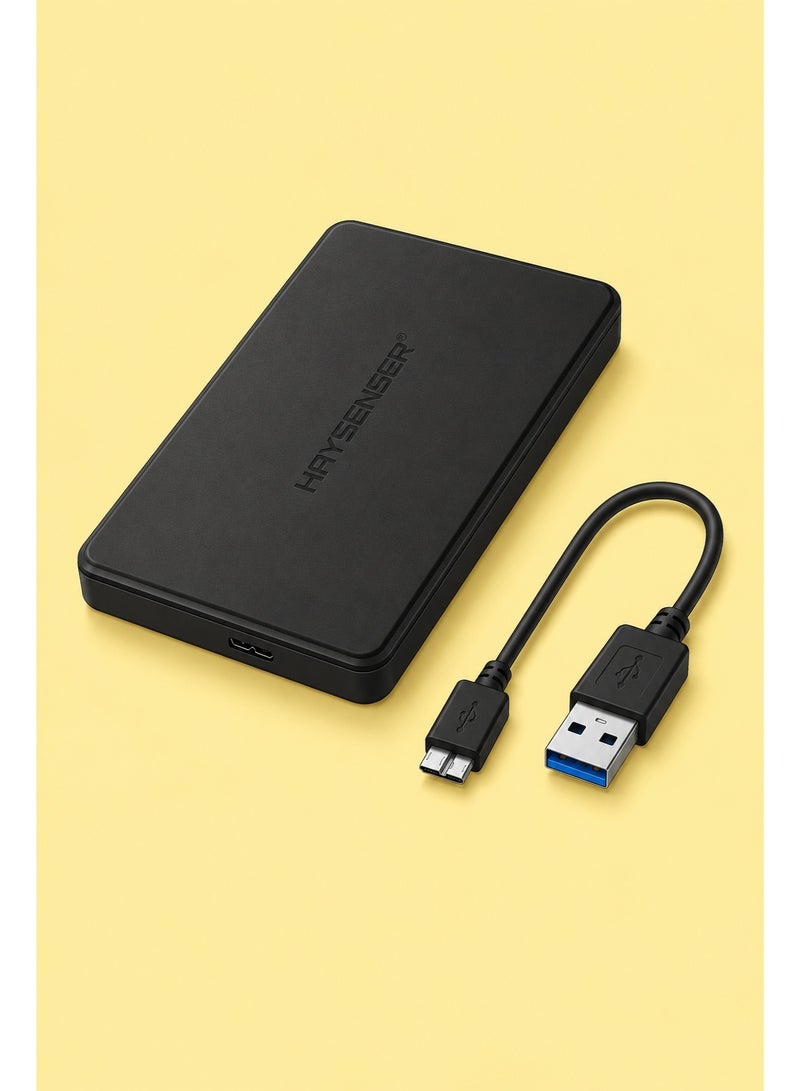 HAYSENSER 2.5" Portable HDD/SSD Enclosure, USB 3.2 Gen1 External Hard Drive Case - Image 2