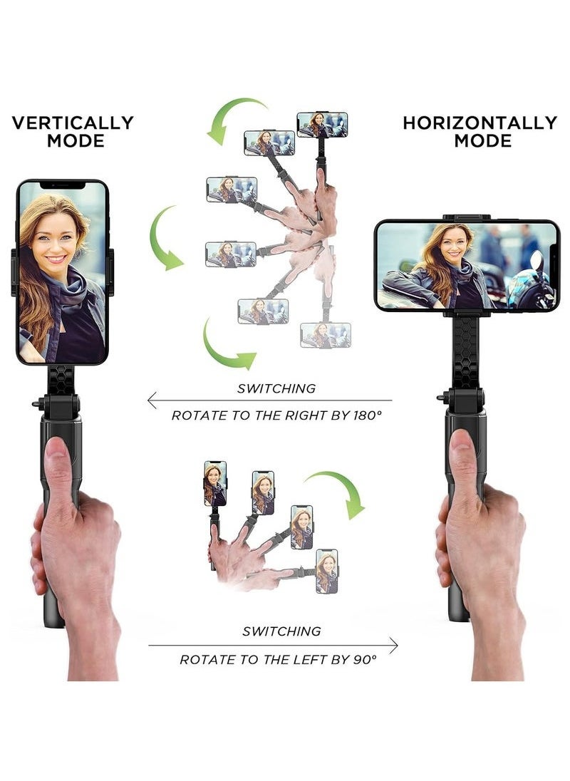 AL RAID Gimbal Stabilizer for Smartphone Stabilizer Selfie Stick Tripod with Wireless Remote, 360° Automatic Rotation and Smart Gesture Switching, Suit for All Cell Phone  - Image 5