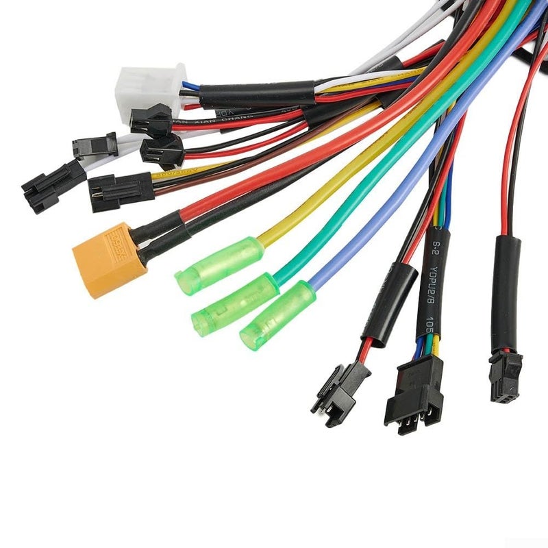 Cloudpower Ebike Controller JN Sine Wave Brushless Motor Controller 24V/36V/48V 30A 750W/1000W 3 Mode Aluminum For Electric Bike Or Scooter Motors For UART No.2 Protocol With Or Without Hall Sensor Black - Image 5
