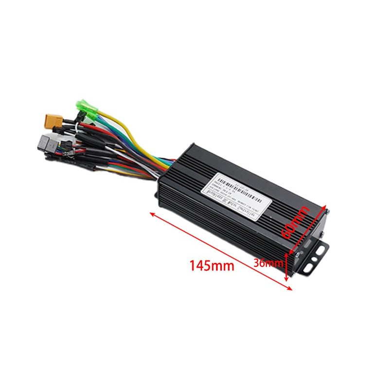 Cloudpower Ebike Controller JN Sine Wave Brushless Motor Controller 24V/36V/48V 30A 750W/1000W 3 Mode Aluminum For Electric Bike Or Scooter Motors For UART No.2 Protocol With Or Without Hall Sensor Black - Image 2