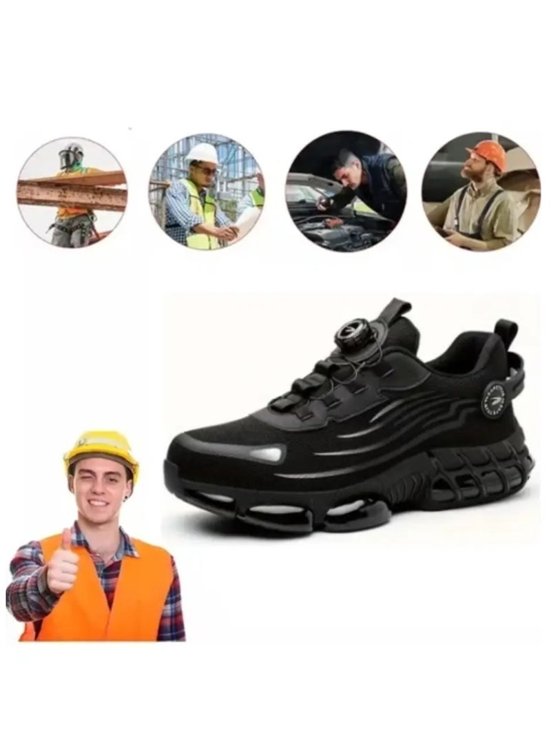 Verci Unisex Professional Steel Toe Puncture Proof Work Boots Comfy Non Slip Cushioned Shock Absorption Safety Shoes Men's Outdoor Footwear (43 EUR)  - Image 1