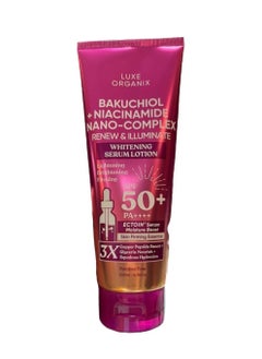 LUXE ORGANIX Bakuchoil and niacinamide nano complex renew & illuminate whitening serum lotion 