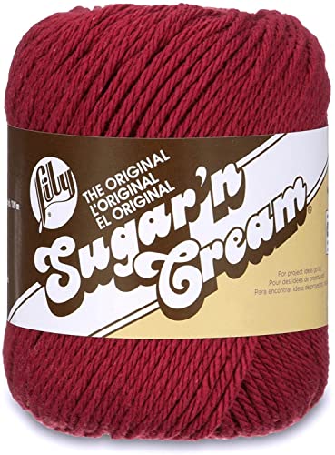 Lily SugarN Cream Wine Yarn 6 Pack of 71g25oz Cotton 4 Medium Worsted 120 Yards KnittingCrochet - Image 3