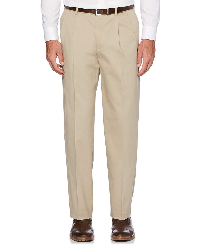 Savane Men's Performance Pleated Chino Pants with Expandable Waist, Stretch Non-Iron (Available, Ultimate Mid Khaki, 60W x 30L Big Tall - Image 5