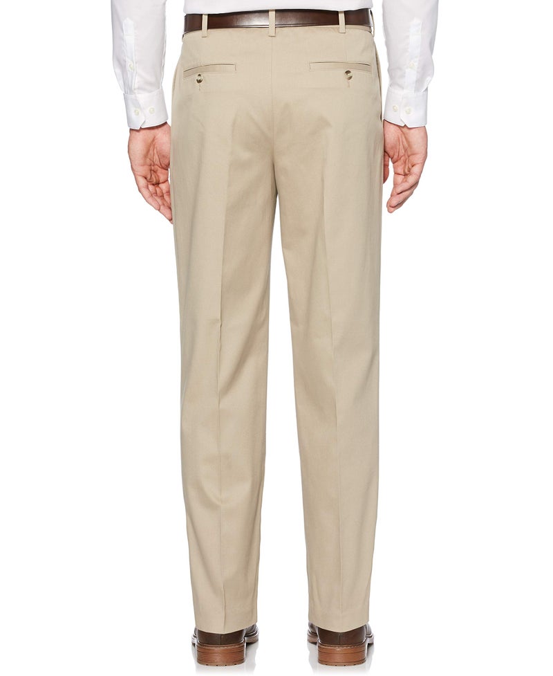 Savane Men's Performance Pleated Chino Pants with Expandable Waist, Stretch Non-Iron (Available, Ultimate Mid Khaki, 60W x 30L Big Tall - Image 2