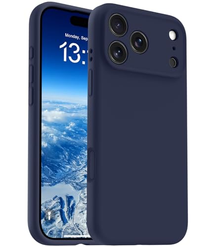OTOFLY Magnetic for iPhone 17 Pro CaseCompatible with MagsafeClassic Liquid Silicone Mobile Phone CaseIntegrated Camera Control ButtonAntiScratch Microfiber Lining Midnight Blue - Image 1