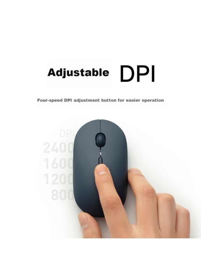 إم آي Xiaomi Portable Mouse 3، أسود رائع، لاسلكي ثنائي الوضع وصامت، مريح للأيدي الصغيرة والمتوسطة، ماوس مكتبي محمول للأعمال، متوافق مع أجهزة Mac المحمولة وأجهزة الكمبيوتر المكتبية - Image 2