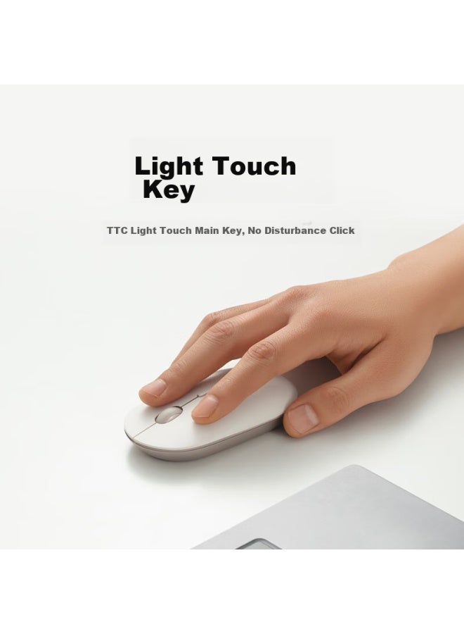 إم آي Xiaomi Portable Mouse 3، أسود رائع، لاسلكي ثنائي الوضع وصامت، مريح للأيدي الصغيرة والمتوسطة، ماوس مكتبي محمول للأعمال، متوافق مع أجهزة Mac المحمولة وأجهزة الكمبيوتر المكتبية - Image 3