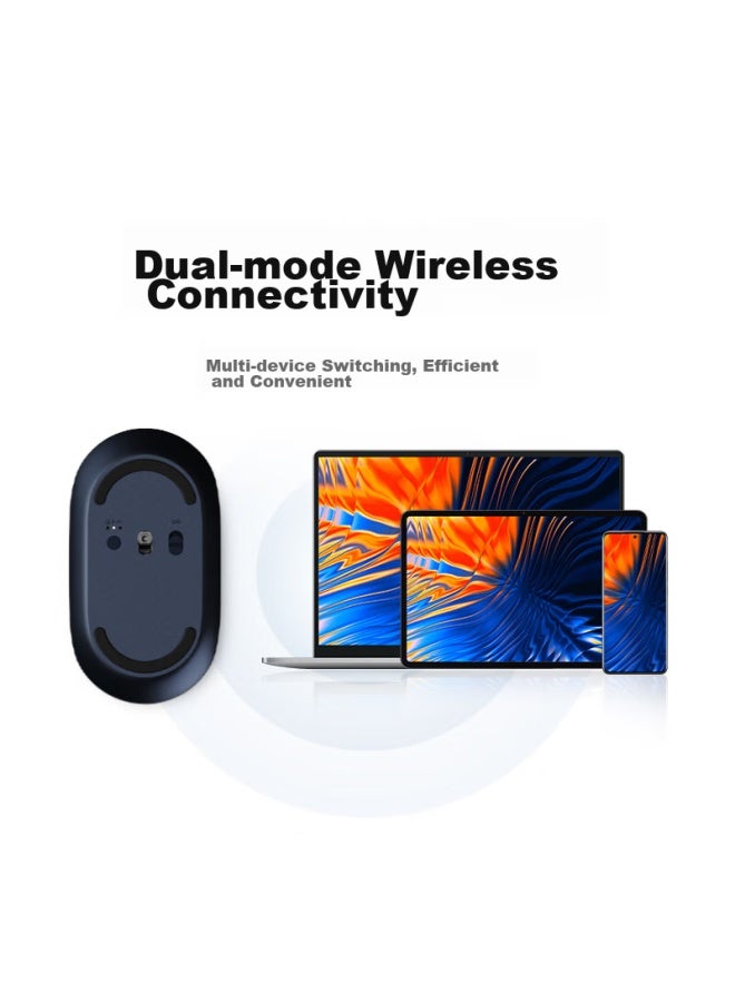 إم آي Xiaomi Portable Mouse 3، أسود رائع، لاسلكي ثنائي الوضع وصامت، مريح للأيدي الصغيرة والمتوسطة، ماوس مكتبي محمول للأعمال، متوافق مع أجهزة Mac المحمولة وأجهزة الكمبيوتر المكتبية - Image 4