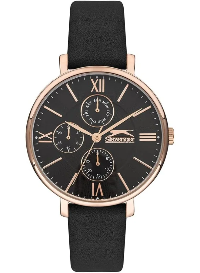 Slazenger Slazenger Women's Quartz Movement Watch, Multi Function Display and Leather Strap