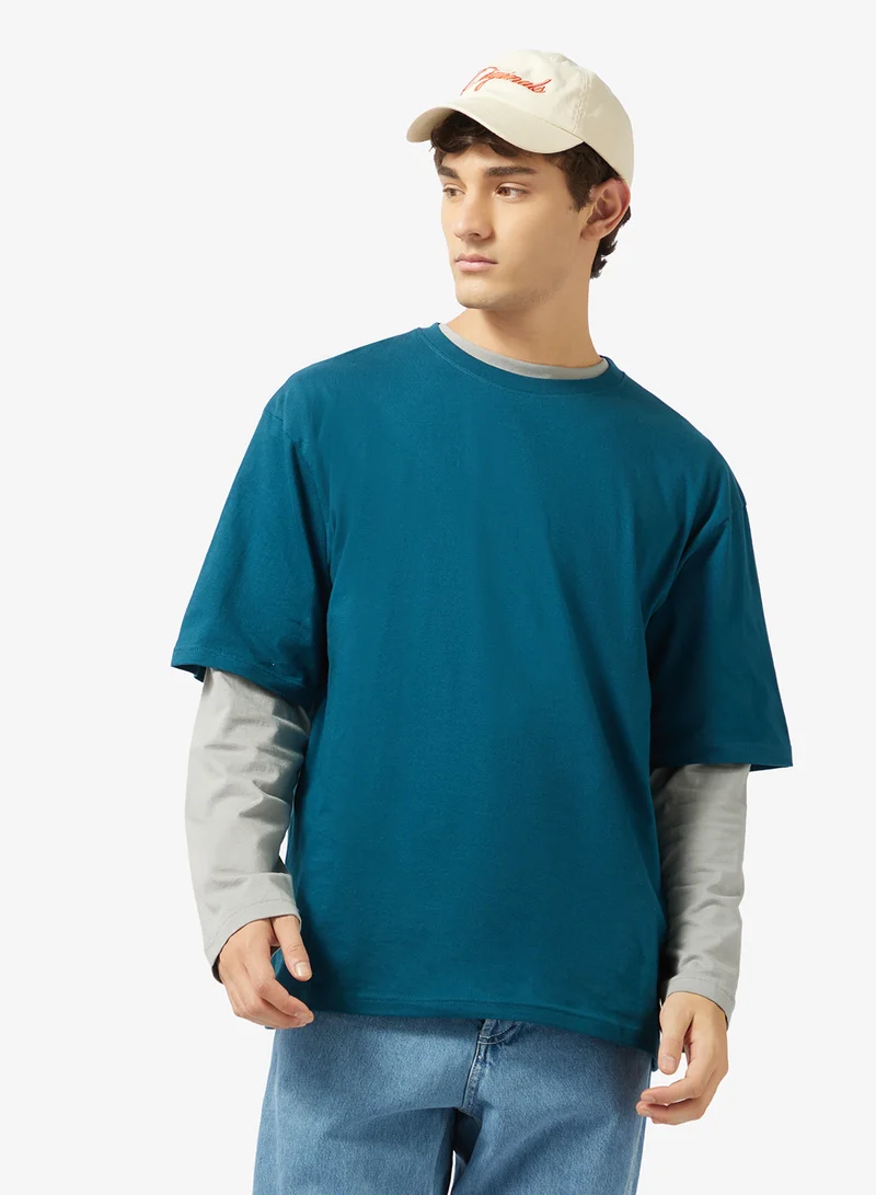 سفنتي فايف بيسيكس Pack of 2 Oversized T-Shirt