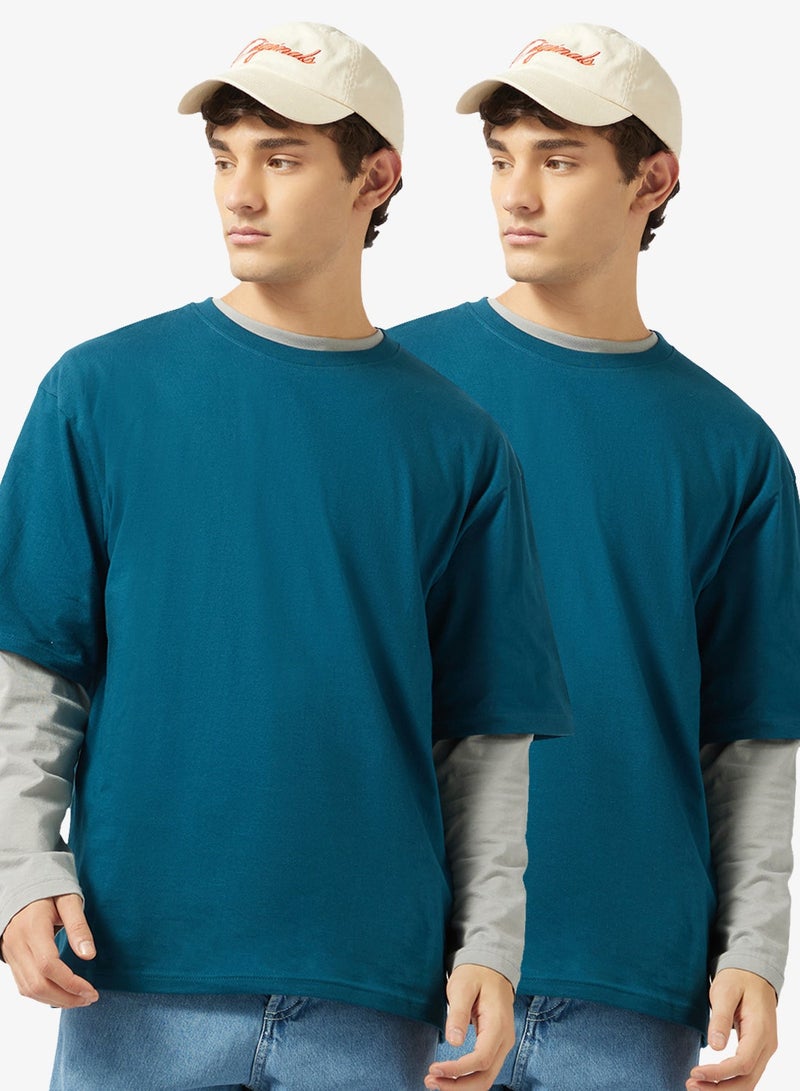 Seventy Five Basics Pack of 2 Oversized T-Shirt - Image 1