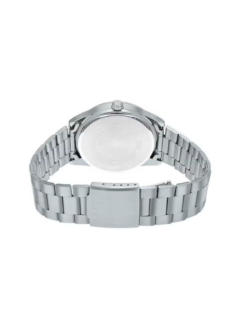 Casio Watch for Men - Analog, Date Display, White Dial, and Stainless Steel Strap MTP-VD03D-7A - Image 4