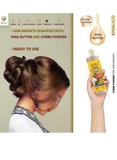 AMALICO Sulfate Free Shampoo with Chebe Powder and Shea Butter (16.9 OZ) Hair Shampoo for Hair Growth and Anti-dandruff Shampoo  - Image 3