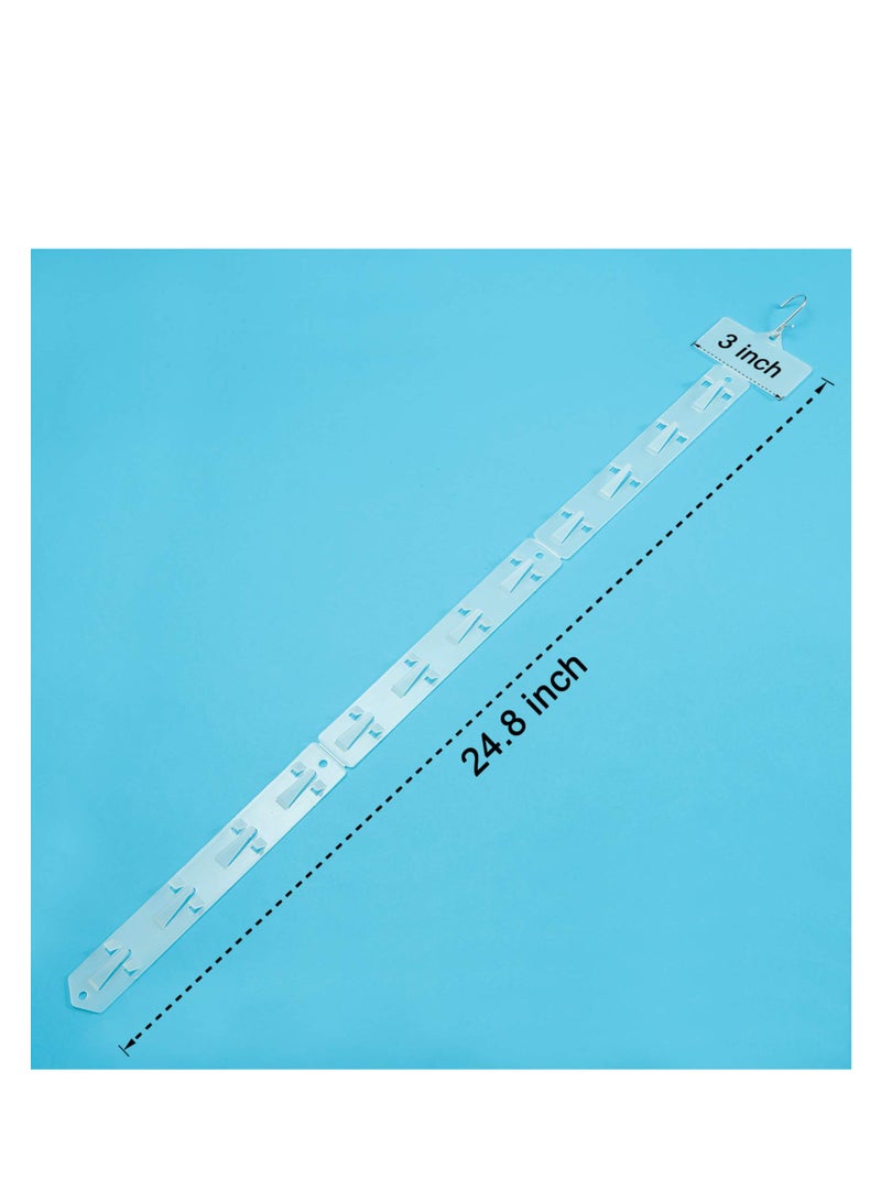 KASTWAVE 12 Pieces Station Hanging Merchandise Strips with Hooks, Merchandise Display Clip on Strip with Label Header for Retail Store Display  - Image 5