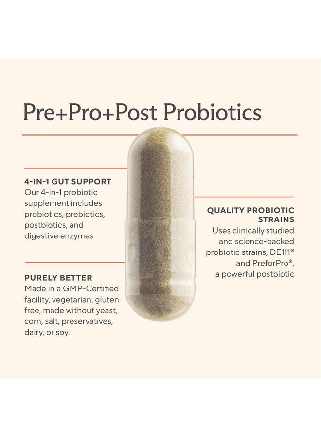 سانيرجيتيك مكملات بروبيوتيك وبريبايوتيك وبوستبايوتيك وإنزيمات هضمية ممتازة 4 في 1 للرجال والنساء - تدعم الأمعاء والهضم والمناعة - صحة الأمعاء الكاملة مع بريبايوتيك وبوستبايوتيك وإنزيمات هضمية - 60 كبسولة - Image 5