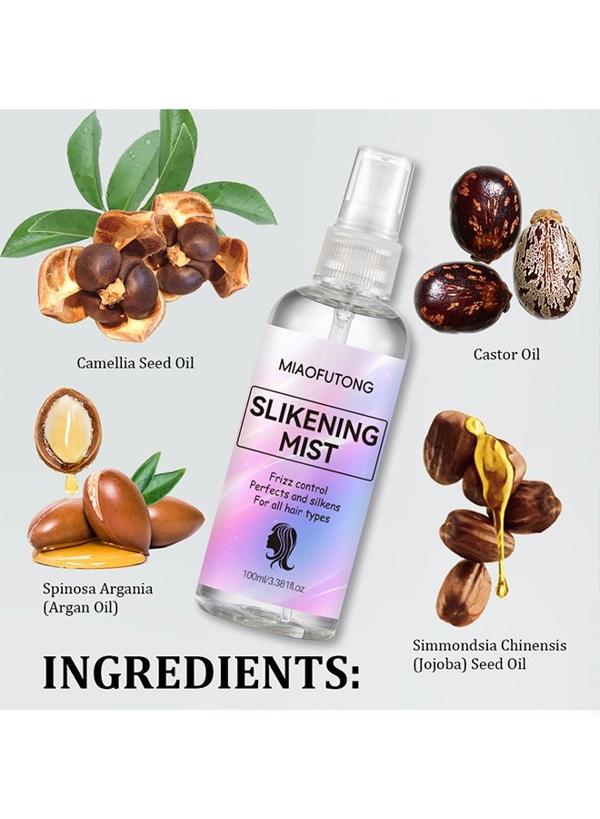 MIAOFUTONG Frizz Control Perfects and Silkens for all Hair Types-Smooth Hair Spray, Fluffy Hair Care, Wig Care,Improves Dry and Frizzy Hair, Prevents Knotting, Smooth out Frizz, Enhance Hair Shine 100ml - Image 3