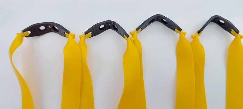 Marksman Precise 4 Pieces of 24CM Length Powerful Fast Rebound Slingshot Replacement Flat Band Catapult Rubber Band Accessories (0.60MM, Precise Flat Band) - Image 3