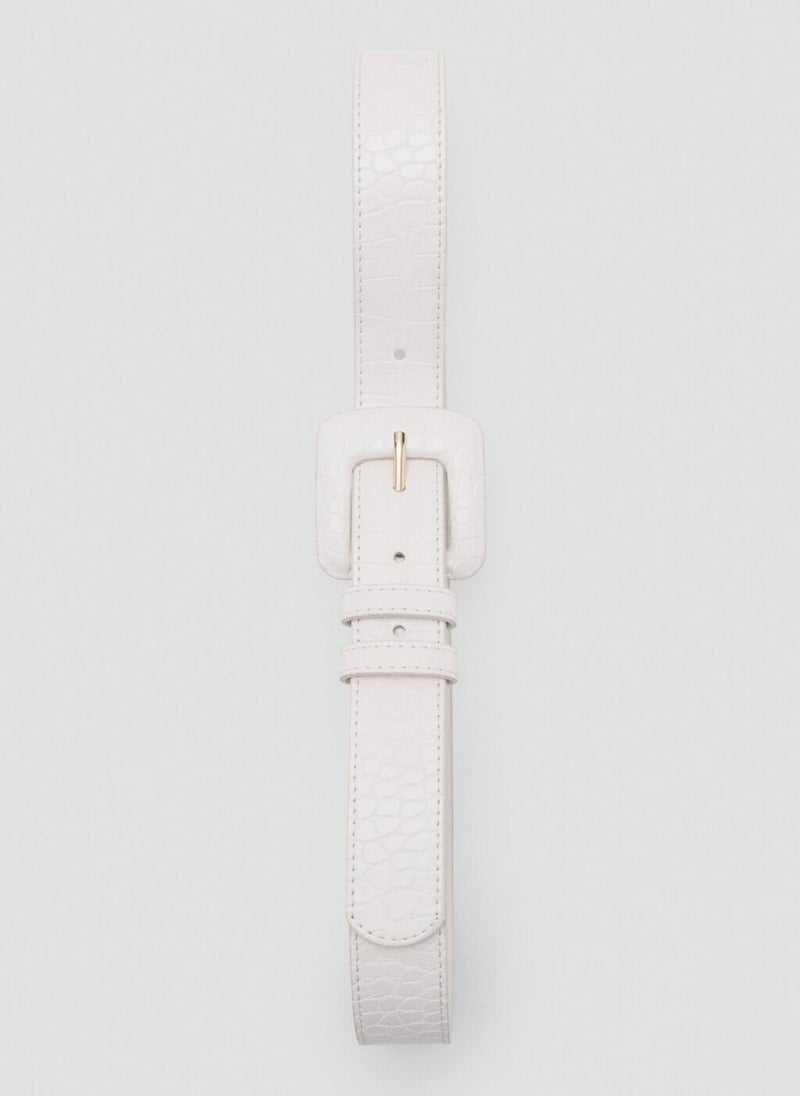 MANGO Crocodile-Effect Belt  - Image 2