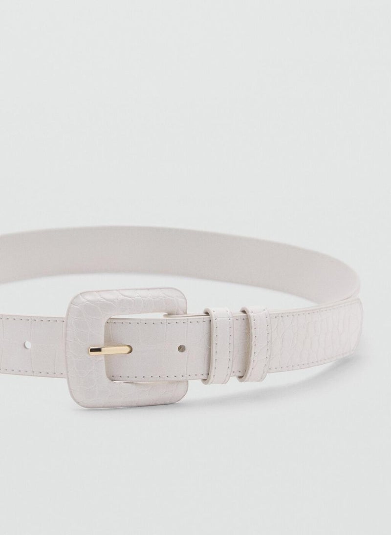 MANGO Crocodile-Effect Belt  - Image 3