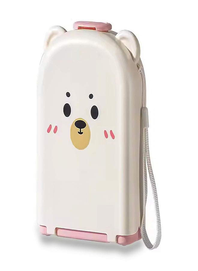 Tony Stark Non-Toxic, Baby Bottle Cleaning Brushes Set with Stand for Baby Milk Bottle, Nipple, Straw,Silicone Bristle Bottle Cleaner Brush for Movable Cleaning (Blossom Bear (Pink)) - Image 2