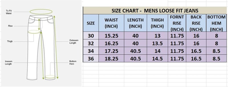 Lymio Baggy Denim Jeans Pants for Men (L-Jeans) (in, Numeric, 30, Regular, Baggy Jeans-Blue) - Image 3