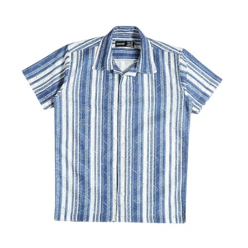CAVIO Boys Navy Regular Fit Printed Casual Cotton Half Sleeve Shirt and T-Shirt - Image 3