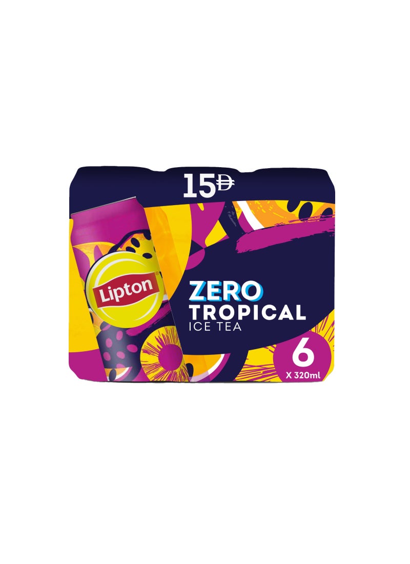 Lipton Ice Tea Tropical Zero Can Multipack - Image 1