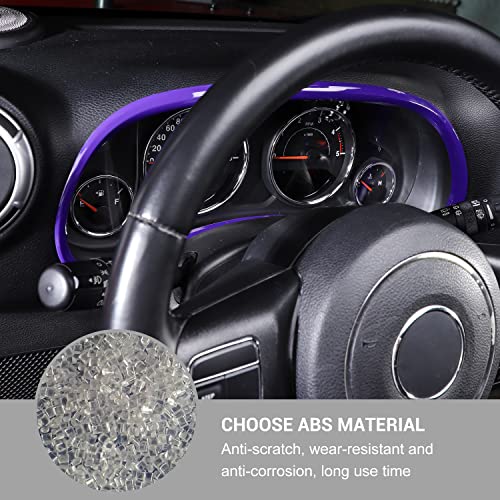 Jimen Compatible with 2011-2018 Jeep Wrangler JK & Unlimited Instrument Panel Trim Cover Dashboard Accessories (Purple) - Image 4