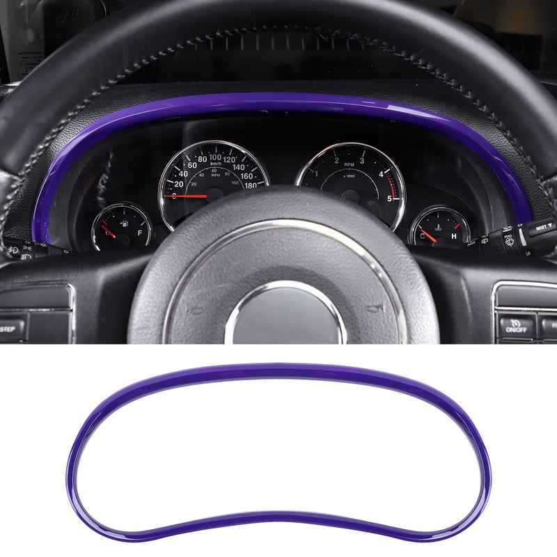 Jimen Compatible with 2011-2018 Jeep Wrangler JK & Unlimited Instrument Panel Trim Cover Dashboard Accessories (Purple) - Image 2