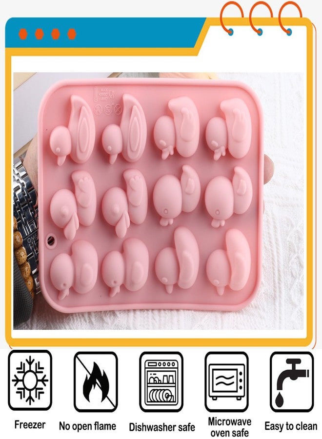 YIMINGMOLD قوالب سيليكون على شكل بطة من YIMINGMOLD، 12 تجويفًا، قالب سيليكون على شكل بطة للشوكولاتة - Image 3
