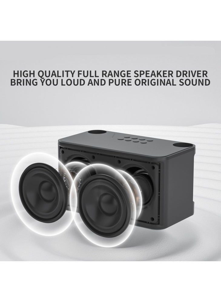 NEWRIXING NR8088W Wireless Bluetooth-compatible Speaker with 2 Microphone TWS Sound Amplifier Music Player - Red - Image 3