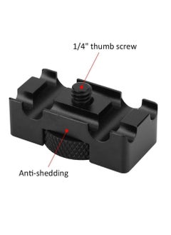 Y&D Camera Cable Tether Block, Aluminum Alloy DSLR Digital Lock Clip Protector,Clamp for Camcorder Cables Connection and Port Protect(Black)  - Image 2
