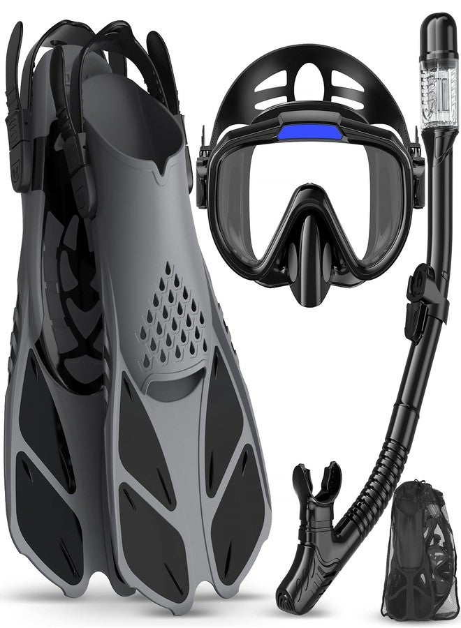 Delavala Adult Snorkeling Kit (Black - L-XL ) - Mask & Dry Snorkel - Quality Equipment for Discovering The Underwater World - Image 1
