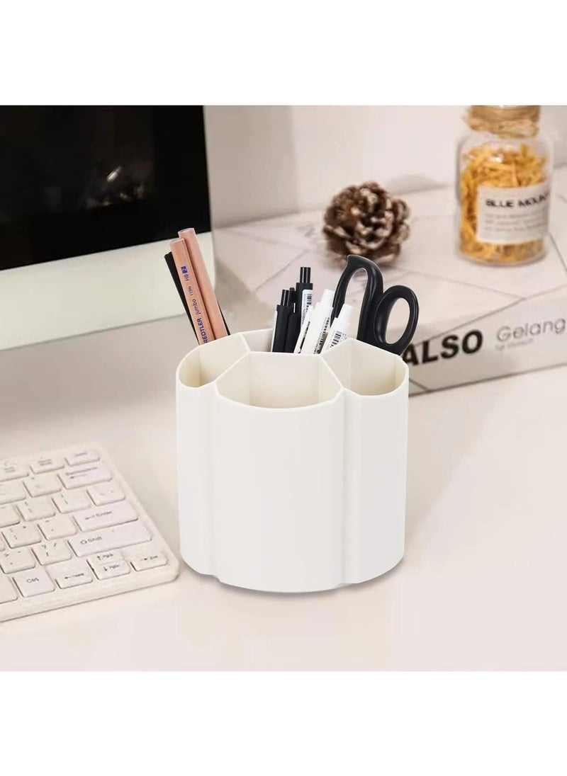 Octopus Bazaar 360 Degree Rotating 6 Compartment Spoon Holder Makeup Organizer Pencil Holder 1 Piece  - Image 1