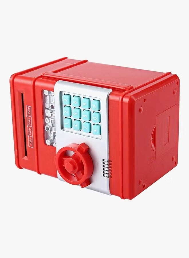 A small electronic piggy bank for storing coins and banknotes, with a unique and stylish design and excellent quality. For children. Red color. - Image 4